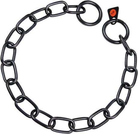 Hs Sprenger hundehalsbånd sort 3 mm venstre halvlang (61 cm)