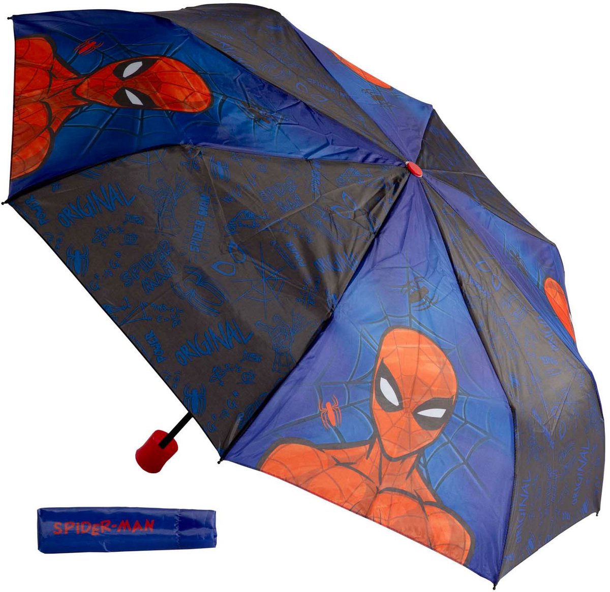 Undercover paraply spider-man 94 cm børneparaply marvel regntilbehør.