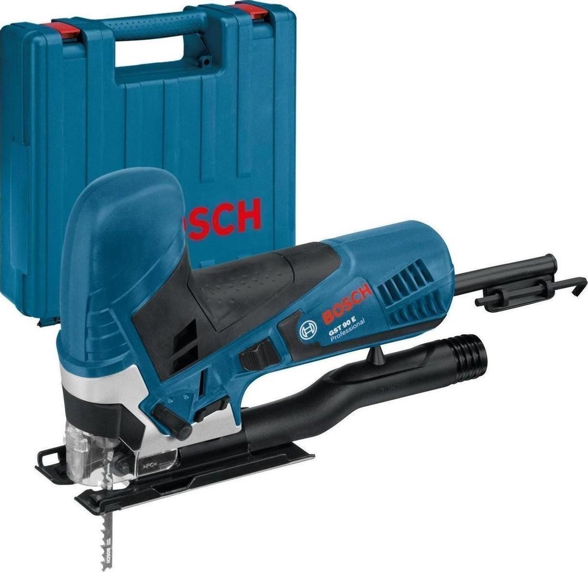 Bosch stiksavsmaskine gst 90 e (1 x savklinge, udsugningssæt, splintfri plade, unbrakonøgle SW 5)