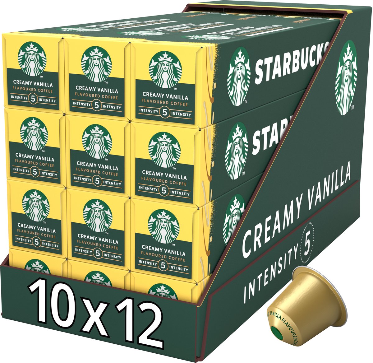 Starbucks by Nespresso kapsler cremet vanilje - 10 kaffekopper x 12 æsker
