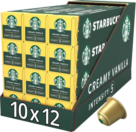 Starbucks by Nespresso kapsler cremet vanilje - 10 kaffekopper x 12 æsker