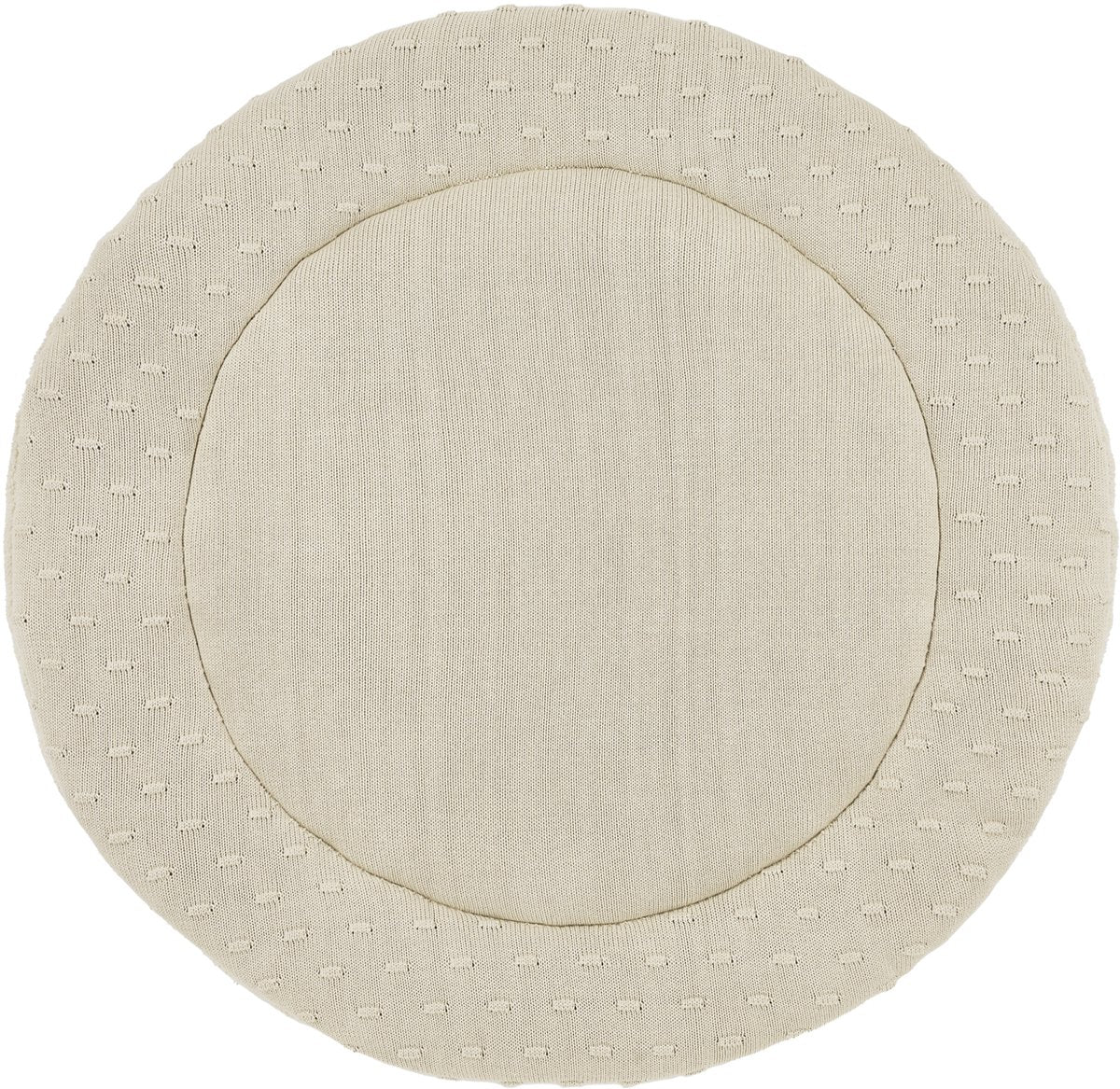 Meyco baby knots kravlegårdstæppe rundt - ⌀95cm - blødt sand