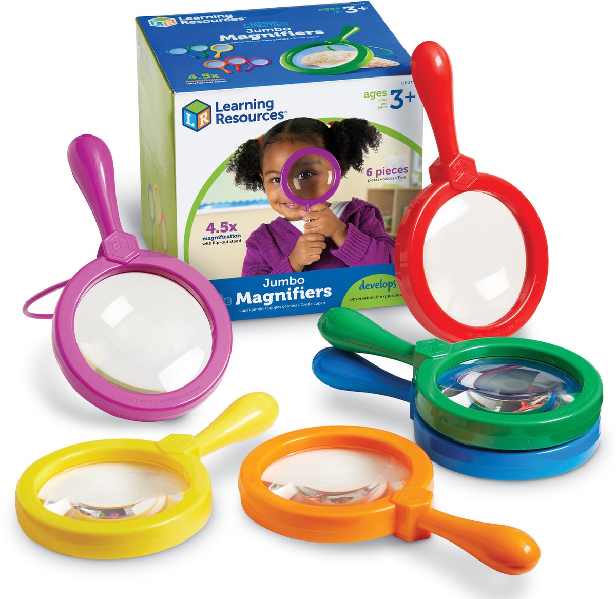 Læringsressourcer primære science® jumbo forstørrelsesglas (sæt med 6) - 3+