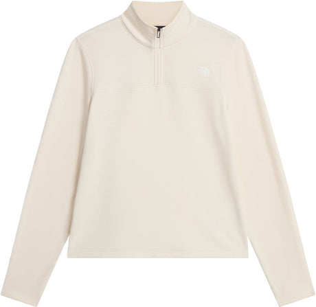 The north face w cedar trail grid fleece 1 4 zip jacket dames outdoorjas - white dune xs