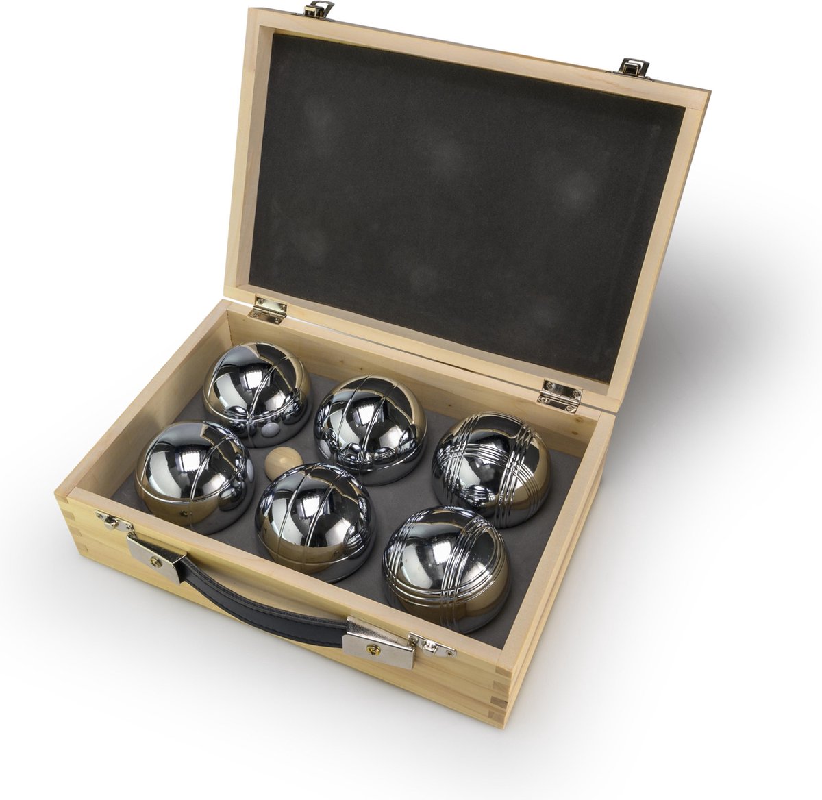 Taktisk luksus jeu de boules sæt i trææske