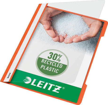 Leitz quick fixer a4 - 30% genbrugsplast - 25 stykker - orange