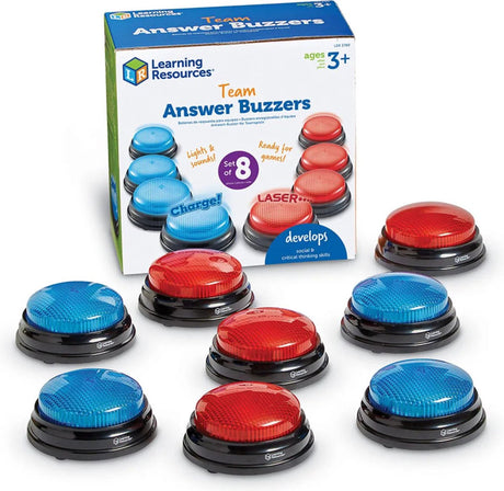 Learning resources antwoord buzzers teams! (set van 2x 4 stuks)