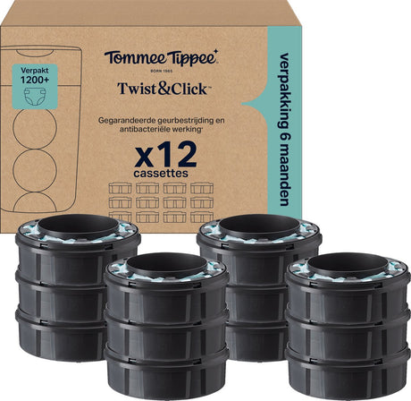 Tommee tippee twist click blespand refill - pakke med 12 styk - 12 x 10,5 m refill kassetter