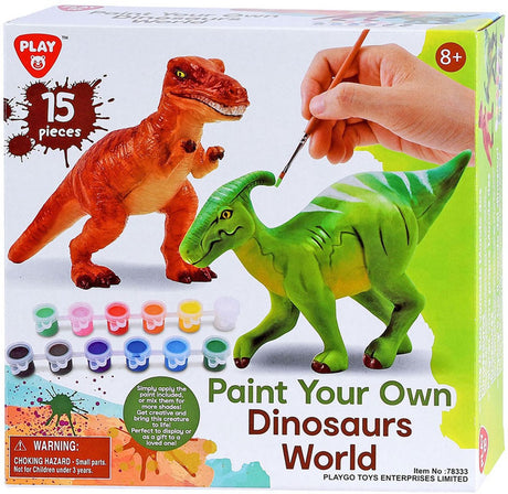 Playgo mal dine egne dinosaurer - 15 stk.