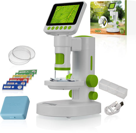 Bresser youngster - lcd microscoop - afneembare handmicroscoop - optische,- en digitale vergroting