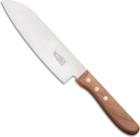 Robert Shepherd Santoku kokkekniv - kulstofstål - klinge 16,5 cm - skaft af kirsebærtræ