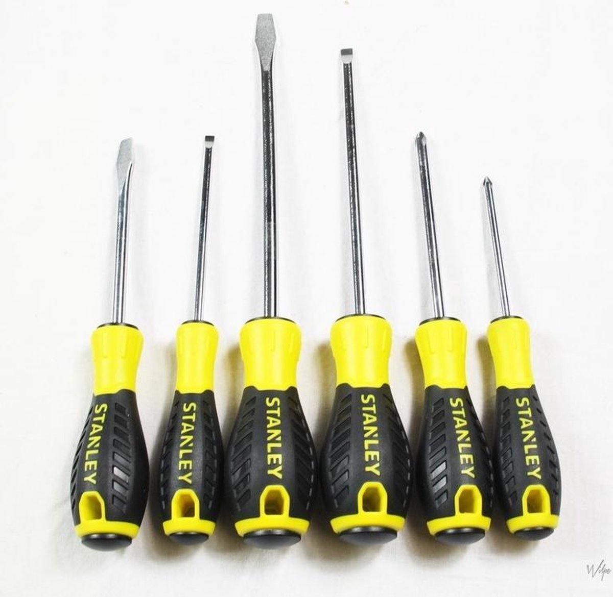 Stanley essential serie - skruetrækkersæt - 6 dele - krom-vanadium stål - ergonomisk håndtag