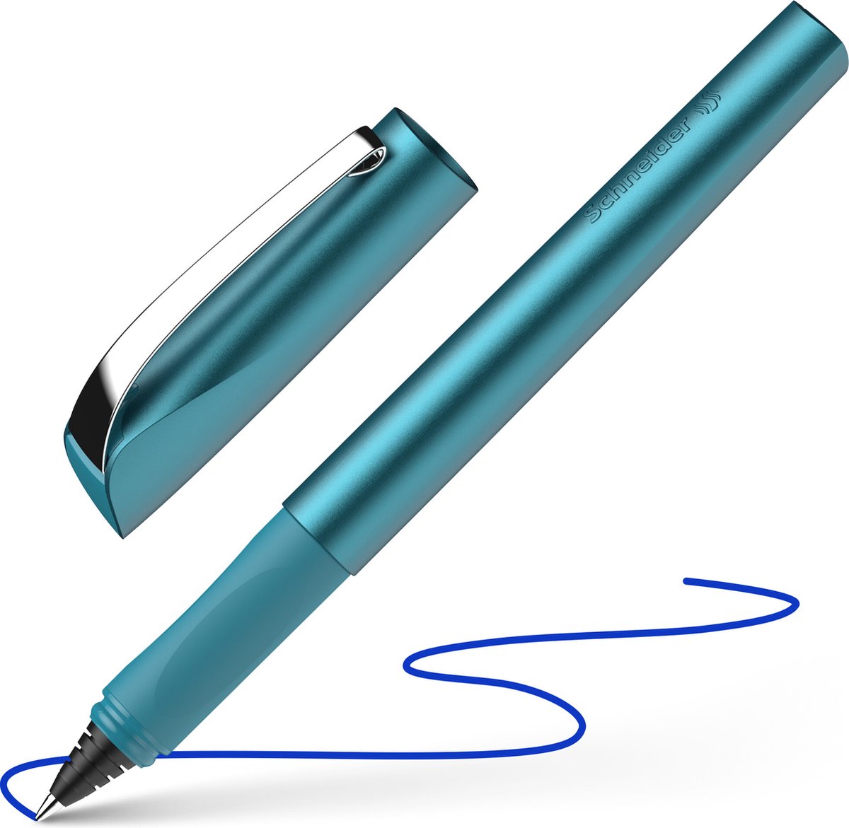 Schneider skriveredskaber schneider rollerball - ceod shiny - shiny teal - nib m - s-186257