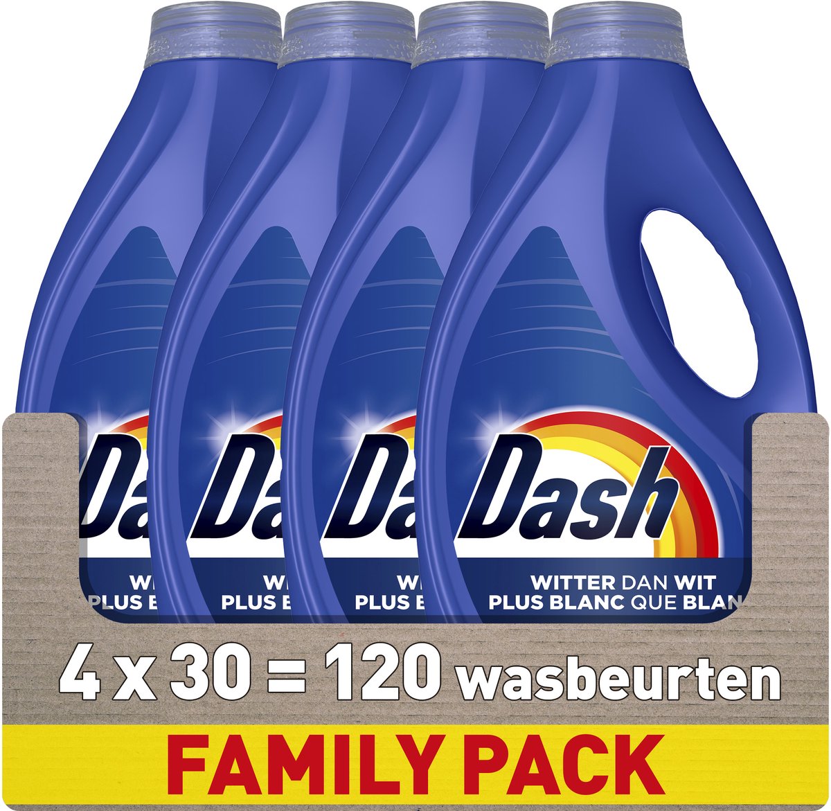 Dash flydende vaskemiddel - hvidere end hvidt - 4 x 30 vaske