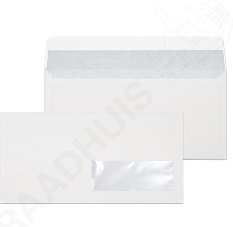 Raadhuis dienstenvelop dl (ea5 6) - 110x220mm - venster rechts - met plakstrip - wit - 500 stuks - envelop - rd-202530
