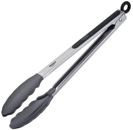 Westmark serveringstang, med silikoneklinger og gummihåndtag, længde: 34 cm, rustfrit stål plast silikone, klassisk silikone maxi, sølv sort, 16182270