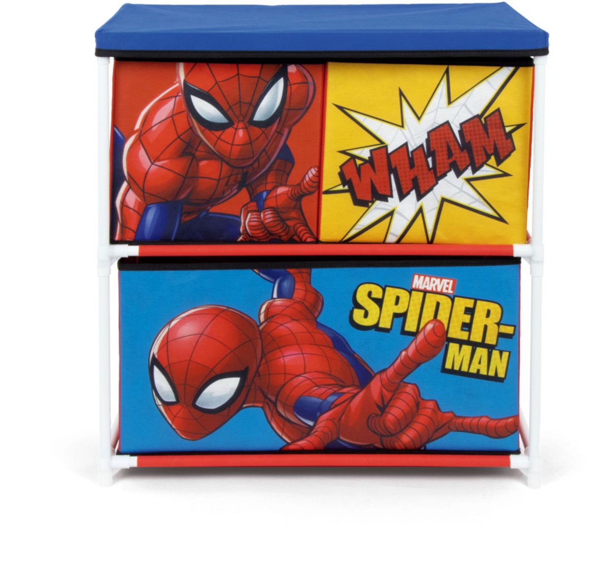 Marvel spiderman opbevaringshylde med 3 skuffer rød