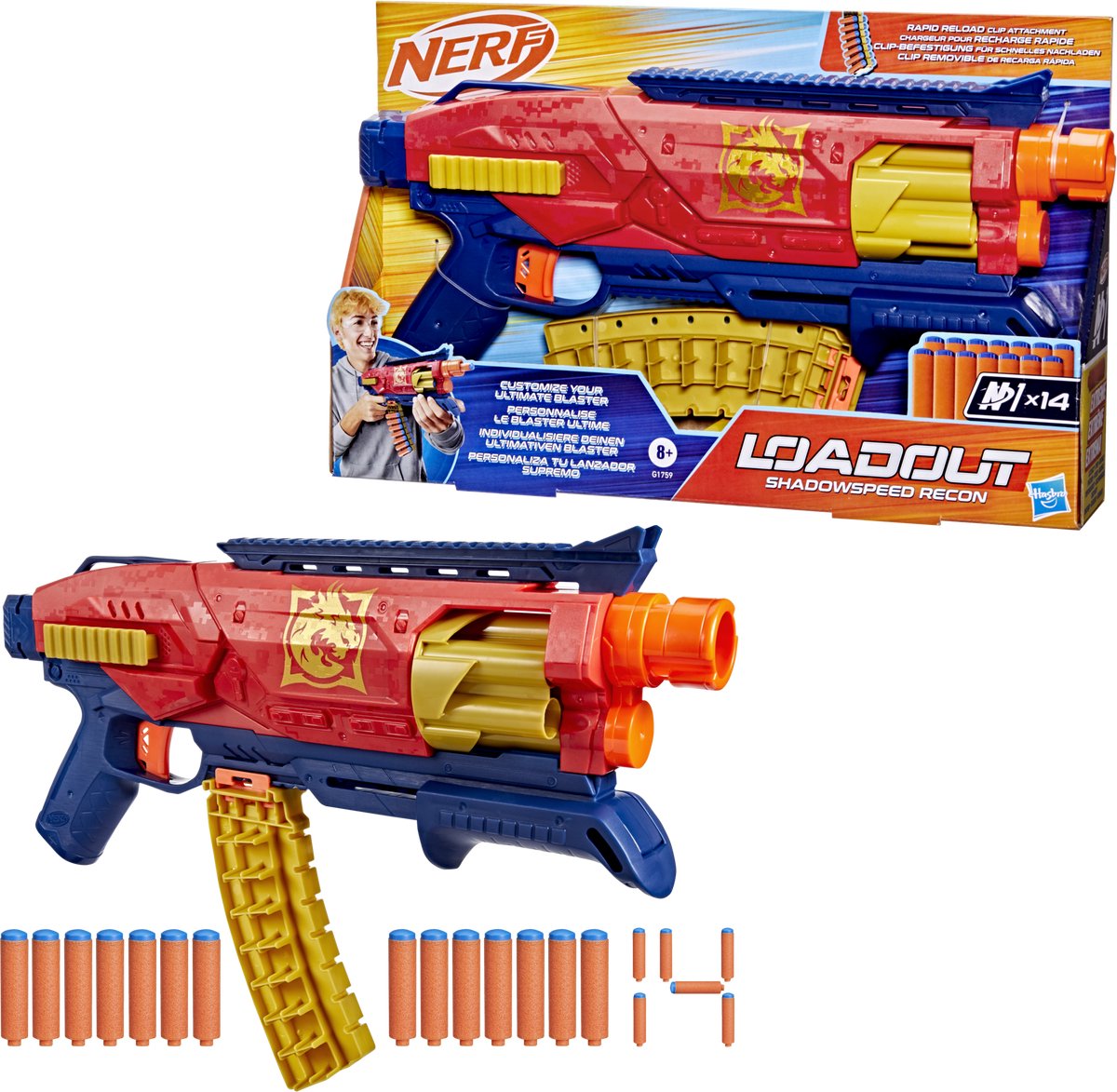 Nerf loadout shadowspeed recon blaster med 14 n1 dart