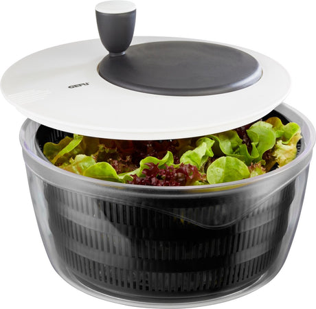 Gefu rotare salatspinner - 4 liter - manuel salattørrer - plastik - tåler opvaskemaskine