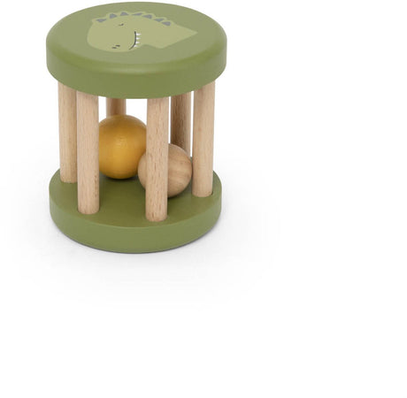 Trixie houten rollende rammelaar mr. dino - 6m+ - fsc hout - leuk als kraamcadeau