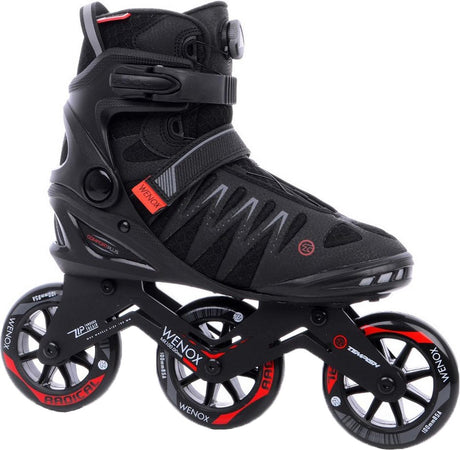 Tempish – wenox top 100 – rulleskøjter – rulleskøjter – herrer – sort – højhastigheds 100 mm hjul komfort pasform – størrelse 43