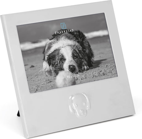 Zilverstad - fotolijst hond 15x10 verzilverd