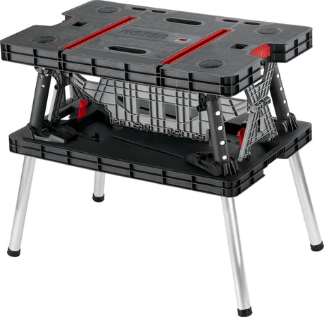 Keter foldbart arbejdsbord - med 2 limklemmer - 85x55x75,5cm - sort