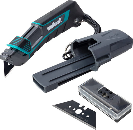 Wolfcraft - trapezkniv - sikkerhedskniv med skede - 8669060