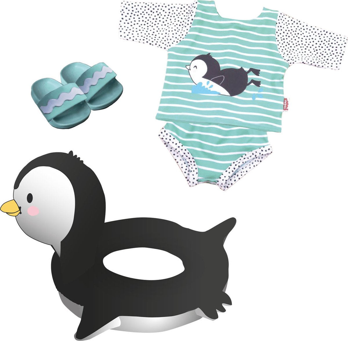 Heless Doll Swimming Set Pinguin, 35-45 cm