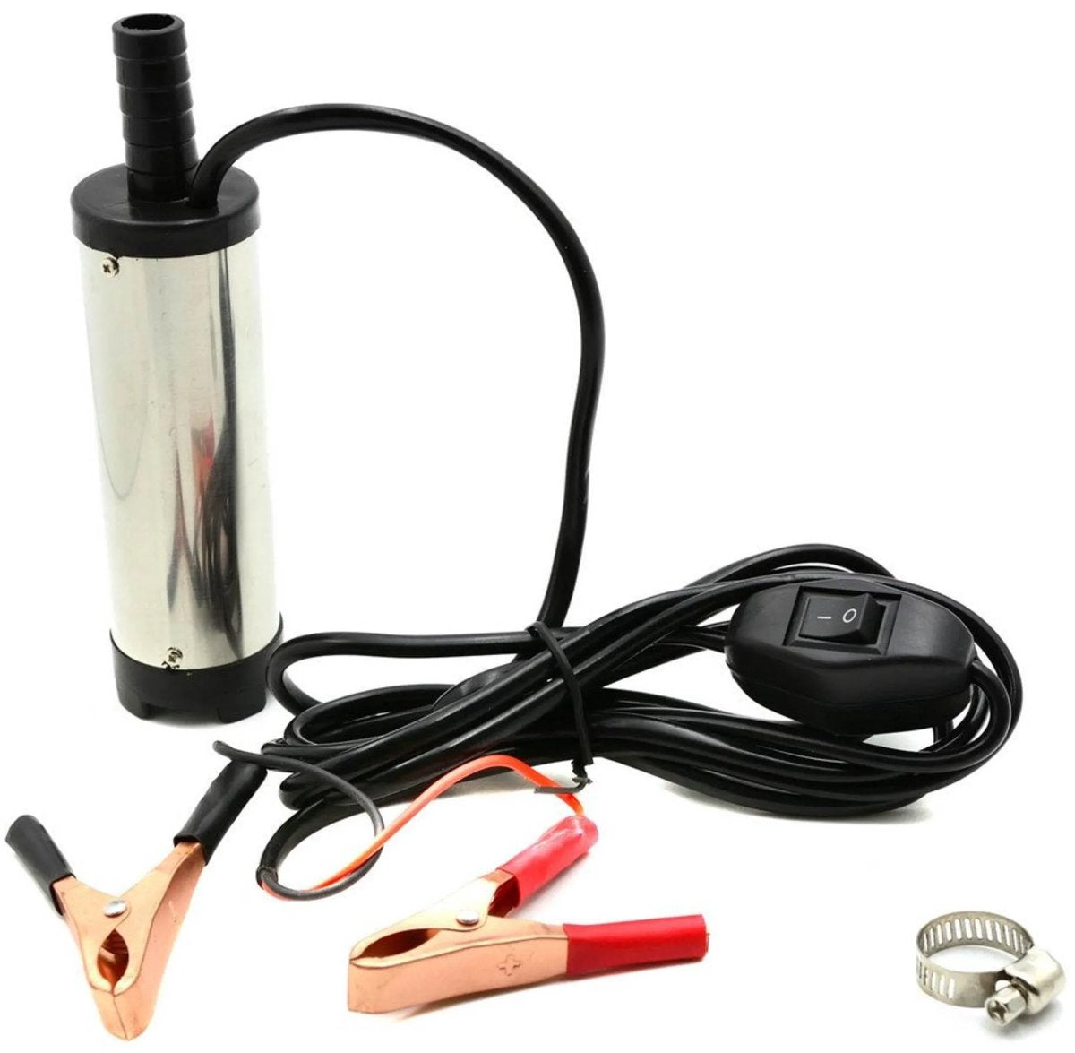 Geko kompakt dykpumpe - 12v - til diesel, vand og olie - 37 mm diameter - inklusive 3 m kabel