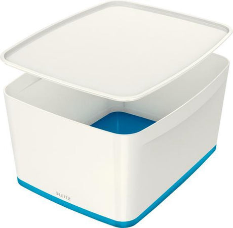 Leitz mybox® large med låg, opbevaringsboks - blå hvid