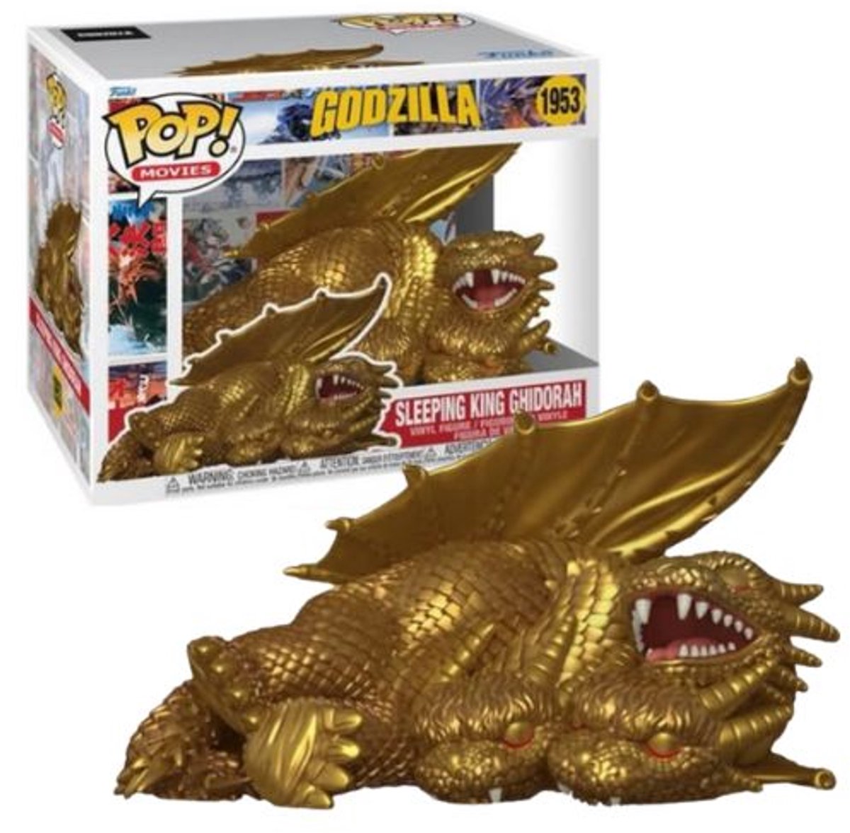 Funko godzilla pop i super størrelse! film vinyl figur sovende konge ghidorah 15 cm pop! figur