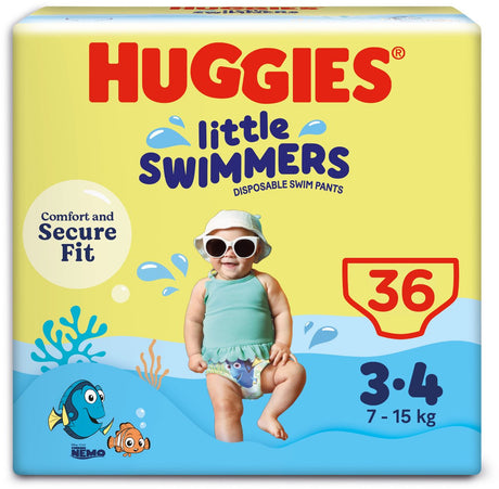 Huggies små svømmere - svømmebleer - størrelse 3 4 - (7 til 15 kg) - værdipakke - 36 stk.