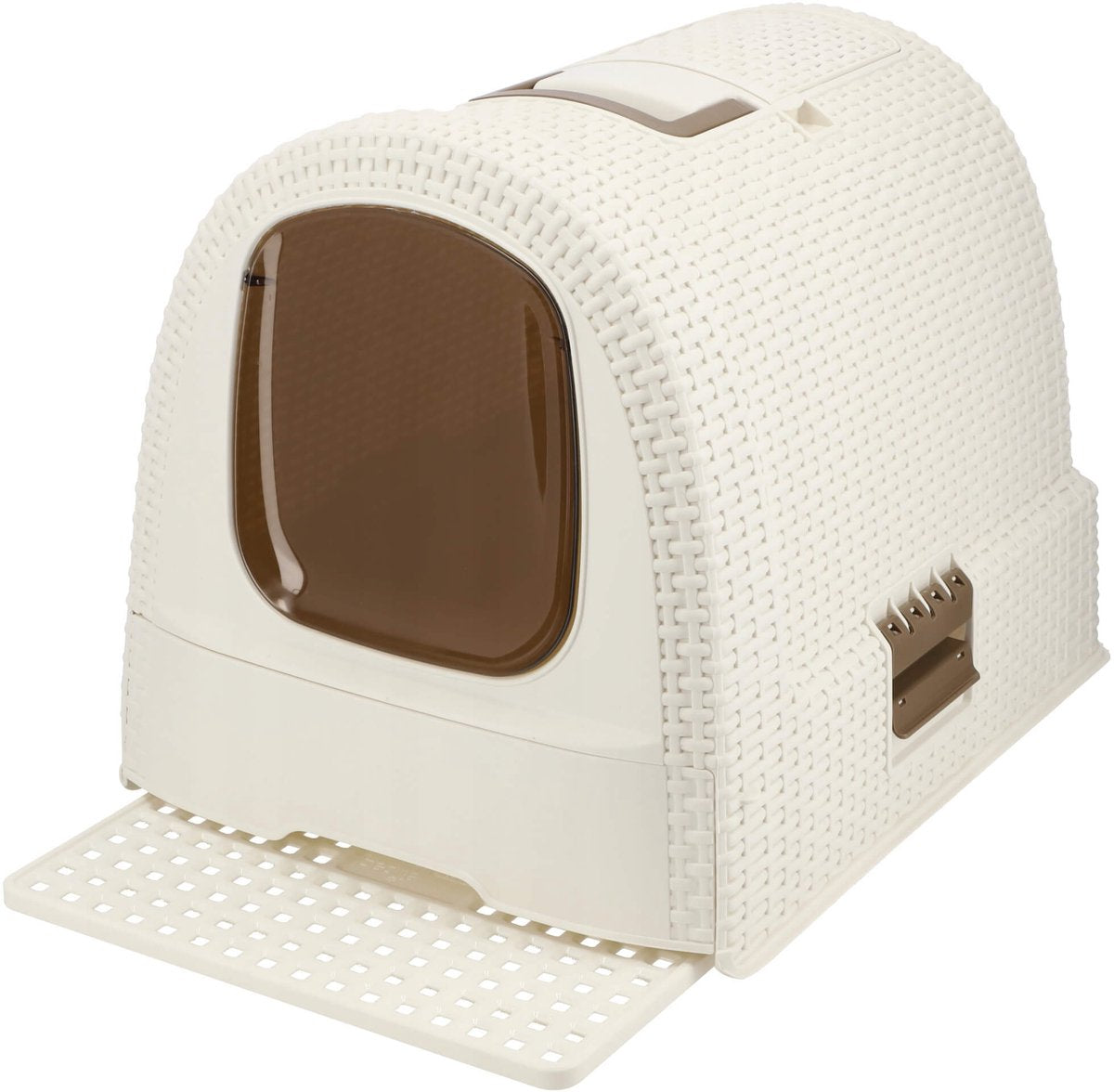 Curver kattebakke med skuffe - 51,5x38,5x40cm - hvid