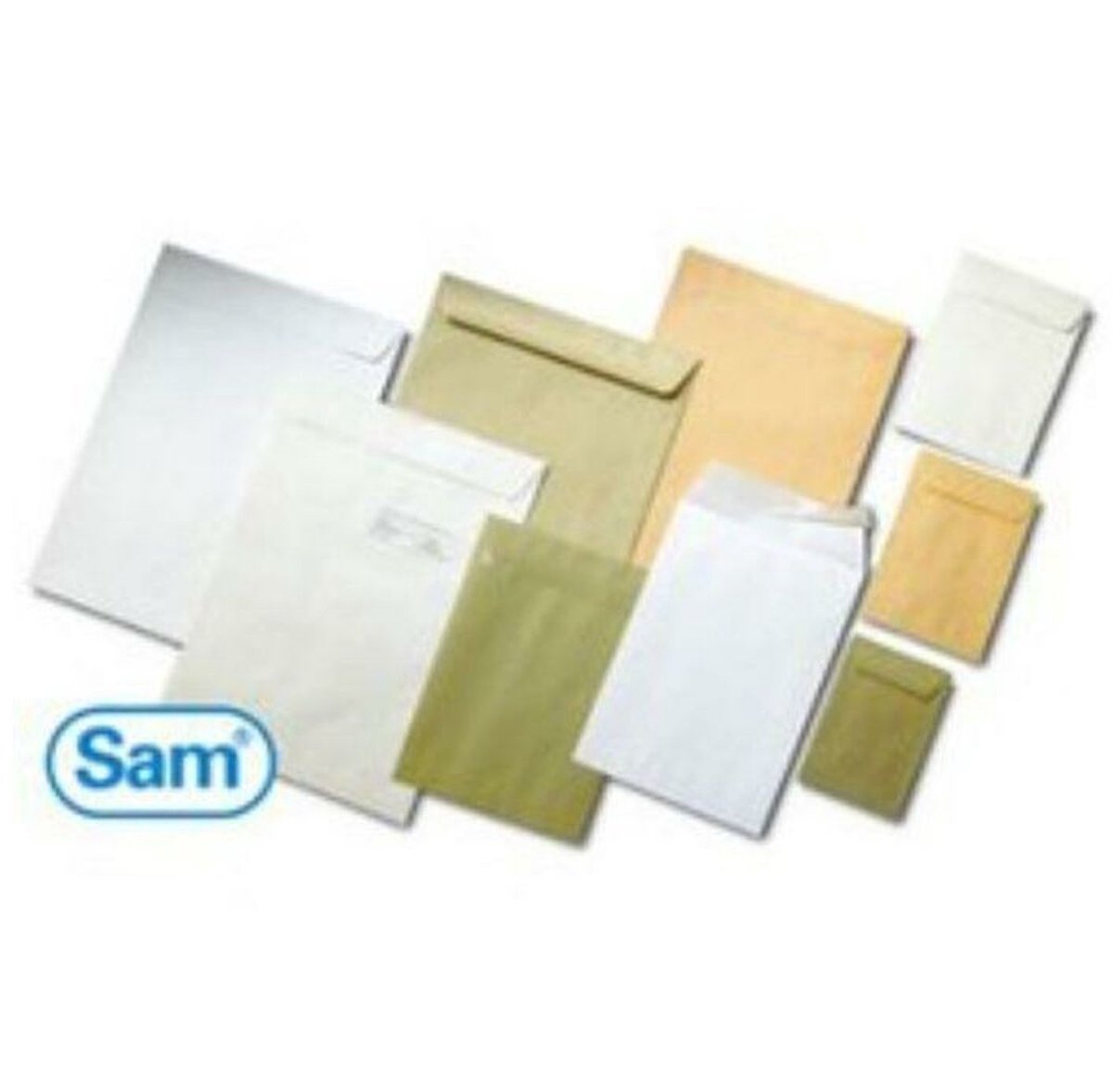 Sam kuvert a-6 hvid 184 x 261 mm selvklæbende 100 g m²