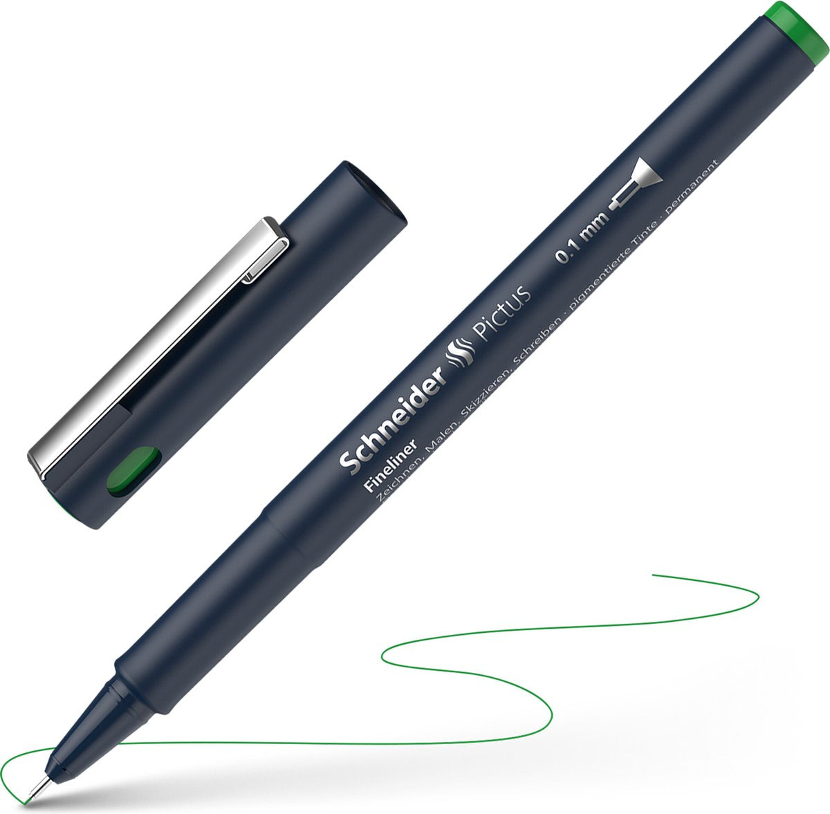 Schneider skriveredskaber schneider fineliner - pictus - stregbredde 0,1 mm - grøn - s-197104