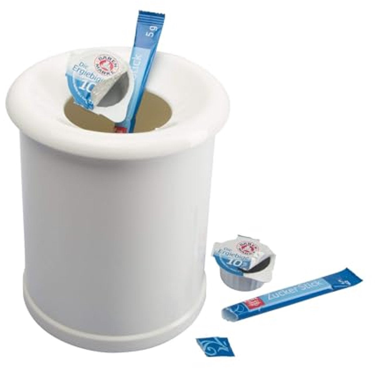 Westmark bordaffaldsspand, 1 l, plastik, hvid, 12,4 x 12,4 x 14,2 cm
