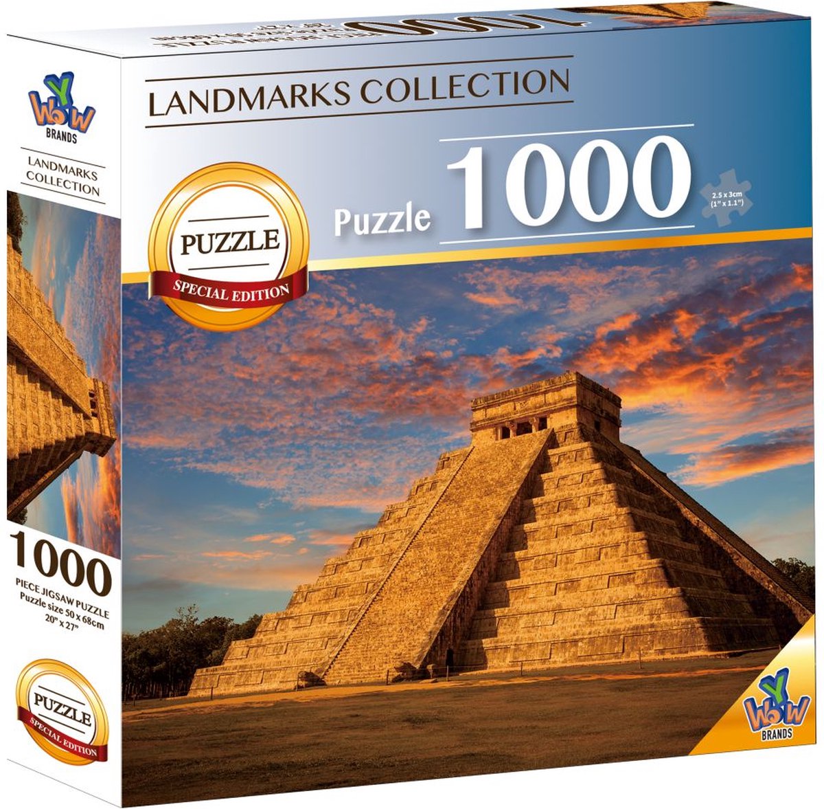 Braet puslespil 7 verdens vidundere - chichén itzá - 1000 stk.