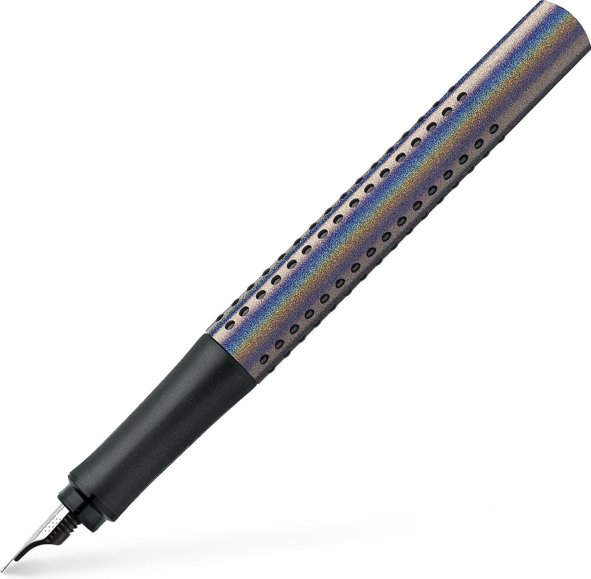 Faber-Castell fyldepen - grip glam - f - sølv - fc-140843