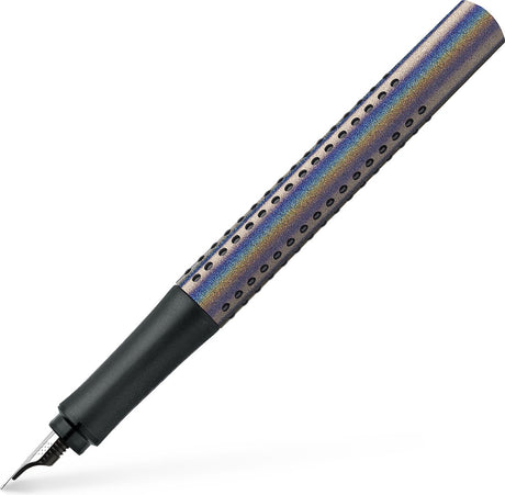 Faber-Castell fyldepen - grip glam - f - sølv - fc-140843