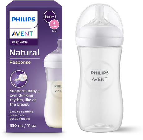 Philips avent natural response sutteflaske 330 ml – flow 4 – 1 flaske – scy906 01
