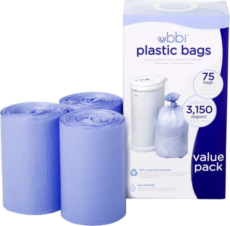 Ubbi - biologisk nedbrydelige affaldsposer (3-pak) til blespand - refill