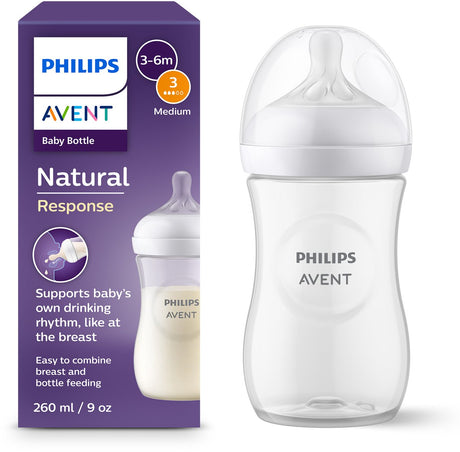 Philips avent natural response - sutteflaske - 1 stk - 260 ml - flow 3 - scy903 01