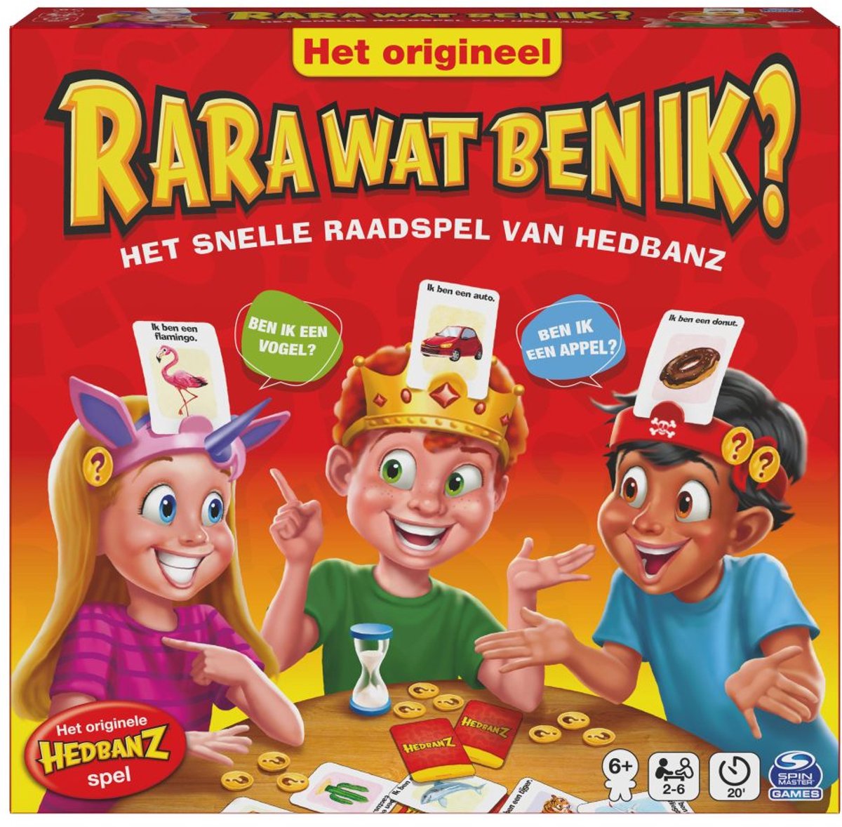 Spin master spil rara hvad er jeg? hedbanz 3. udgave 2025 - nye kort og pandebånd - 2-6 spillere