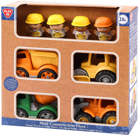 Playgo mini byggevogne med figurlegesæt - 8 stk.