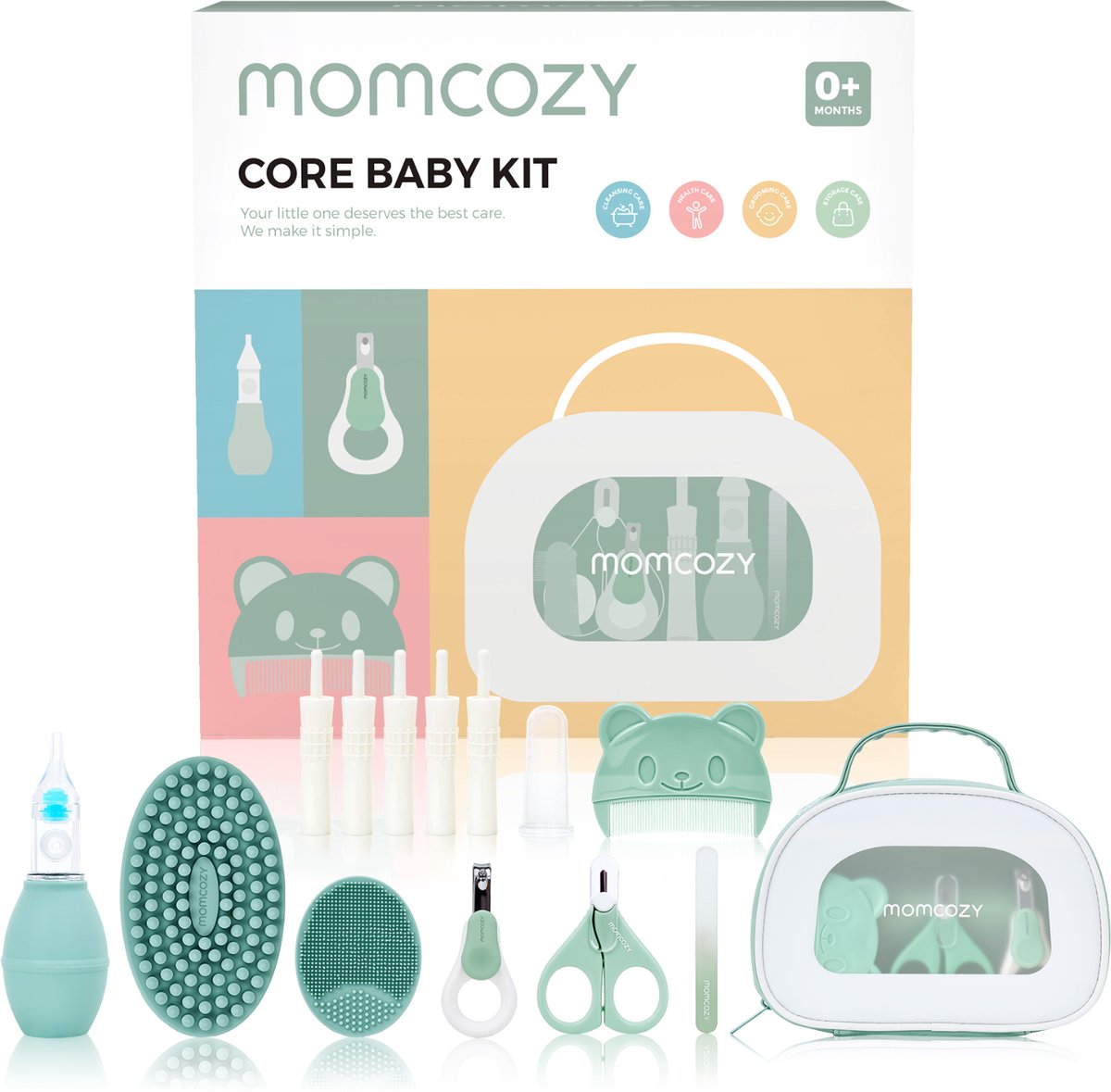 Momcozy alt-i-1 kerne – babyplejesæt – komplet – med negle- og hårpleje
