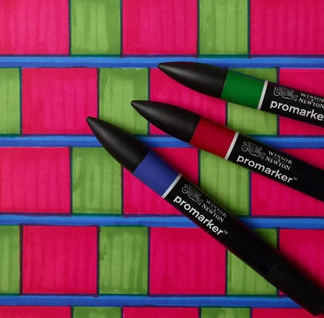 Winsor Newton 0290194 Pro Marker Sæt 3 stykker – Levende toner 2 – Alkoholmarkører med dobbelt spids