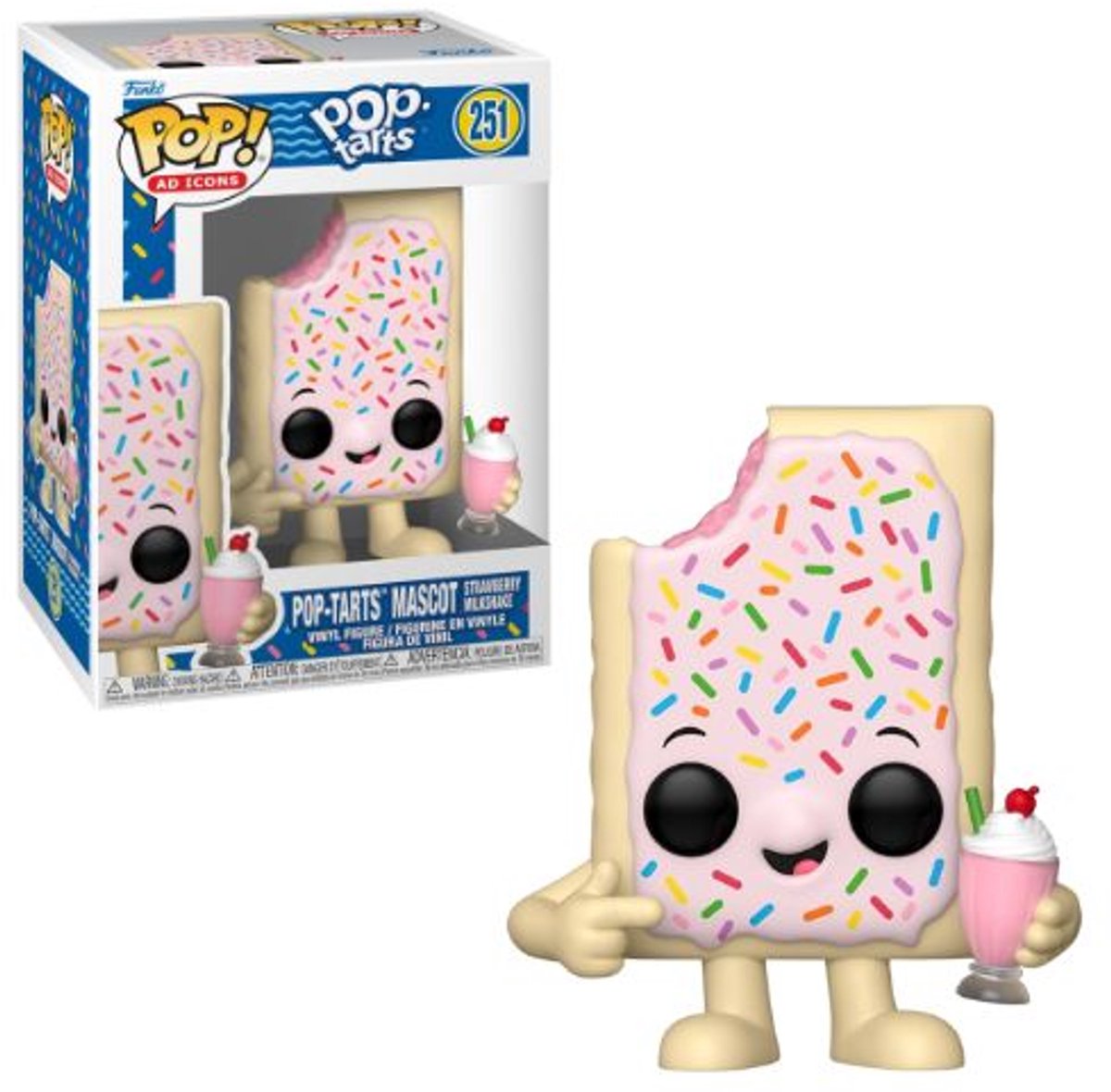 Funko pop! annonceikoner: poptærter - poptærte-maskot (jordbærmilkshake) #251