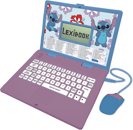 Lexibook stitch tosproget pædagogisk bærbar computer med 124 aktiviteter (og pt)