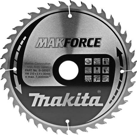 Makita rundsavklinge til træ | makforce | ø 210 mm akselhul 30 mm 40t - b-08501